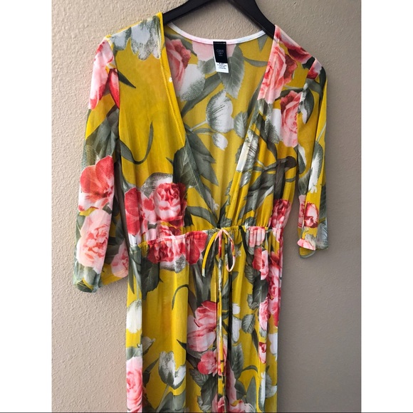 Floral print duster kimono ONE SMALL LEFT - Picture 4 of 5